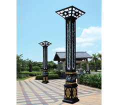 广场镂空方柱形LED景观灯柱